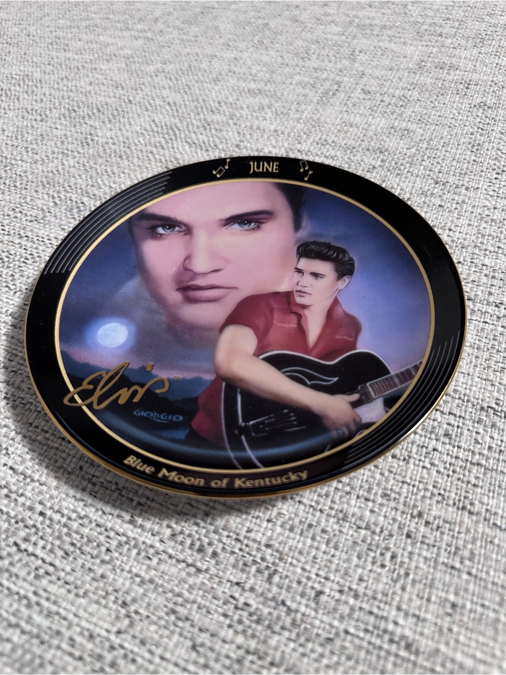Bradford Exchange Elvis Presley Plate COA Nate Giorgio